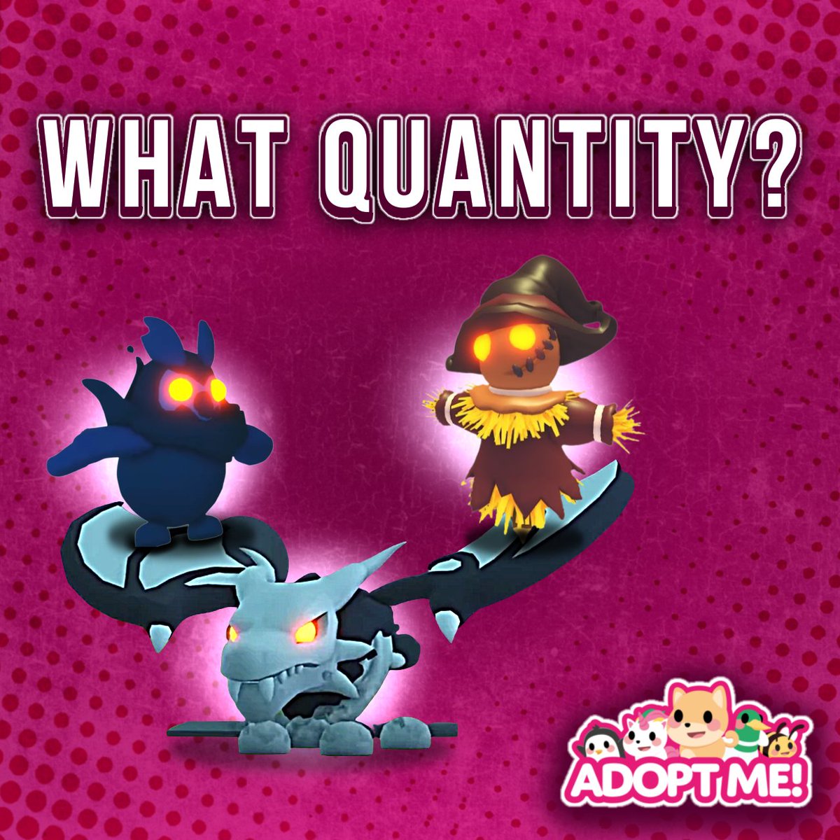 AdoptAme_News's tweet photo. • 🕷️ Who can guess how many pets we'll get this upcoming HALLOWEEN in Adopt Me? 🎃
• What options do you have? 🤔

#AdoptMe #Roblox #AdoptMeRoblox #AdoptMeTrade https://t.co/5IKb5mh2Lt