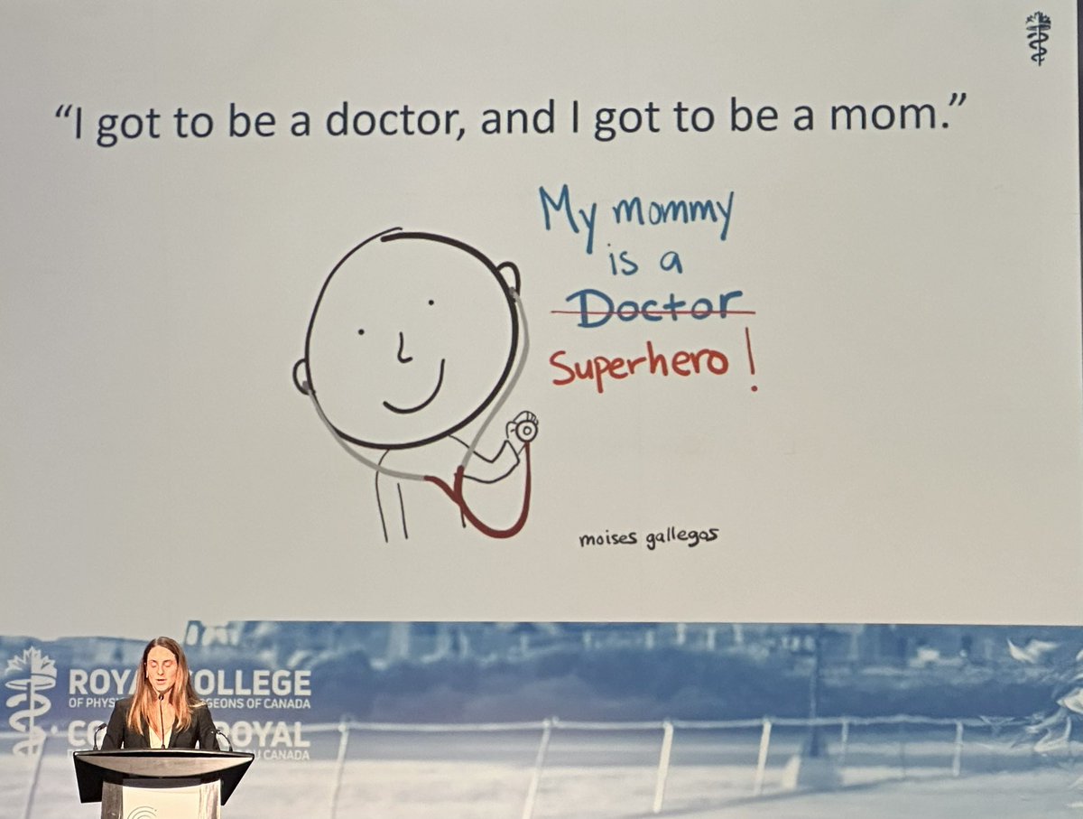 Victoria Mitre’s research on “trainee experience from pregnancy to postpartum and beyond” resonates deeply. 

My daughter was 3 when she shared with her preschool teacher that “my mommy is a doctor, and my daddy is a human”. Let’s humanize being a parent in training.

#ICRE2024