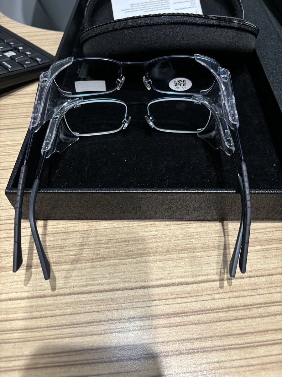 DMDeagle's tweet photo. @Specsavers what’s going on? 1st pic are the safety glasses I tried on 2 is what you supplied, 3 is the 2 together. Your supervisor tried to tell me the reason they wouldn’t fit on my head is because they change shape when you put the lenses in. What a crock of shit https://t.co/0TG04Na9q9