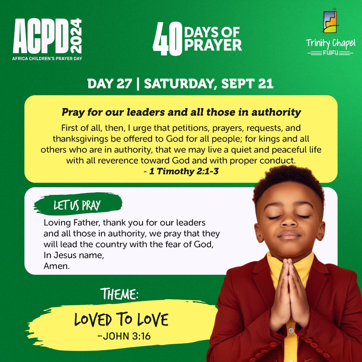 TCThika's tweet image. ACPD 2024
Day 27/40
Leaders and those in authority

#ACPD2024 #impactinglives #GrowingDeepToReachWide #ch_rch_is_different_without_u #Quest