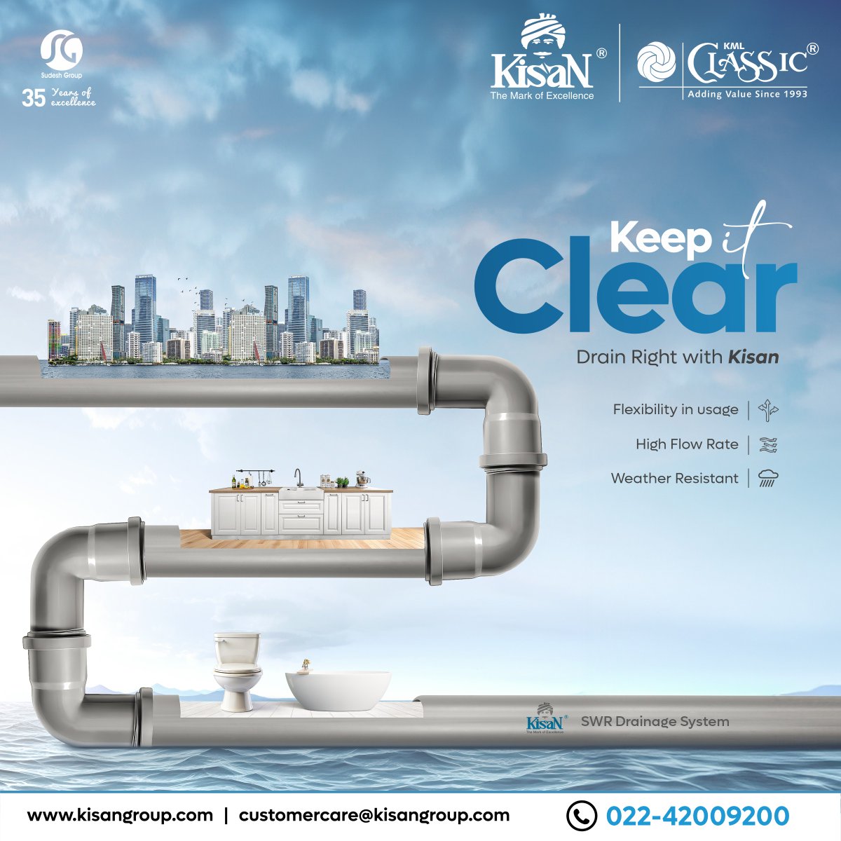 Kisan_Mouldings's tweet image. Jahan ho drainage, wahan sirf ek hi par bharosa – Kisan SWR Drainage System! 🛠 Saaf, smooth aur hassle-free har baar. 💧
.
.
.
#KeepItClear #KisanSWR #NoMoreBlockages #KisanPipes #kisan #pipes #kisanmouldings