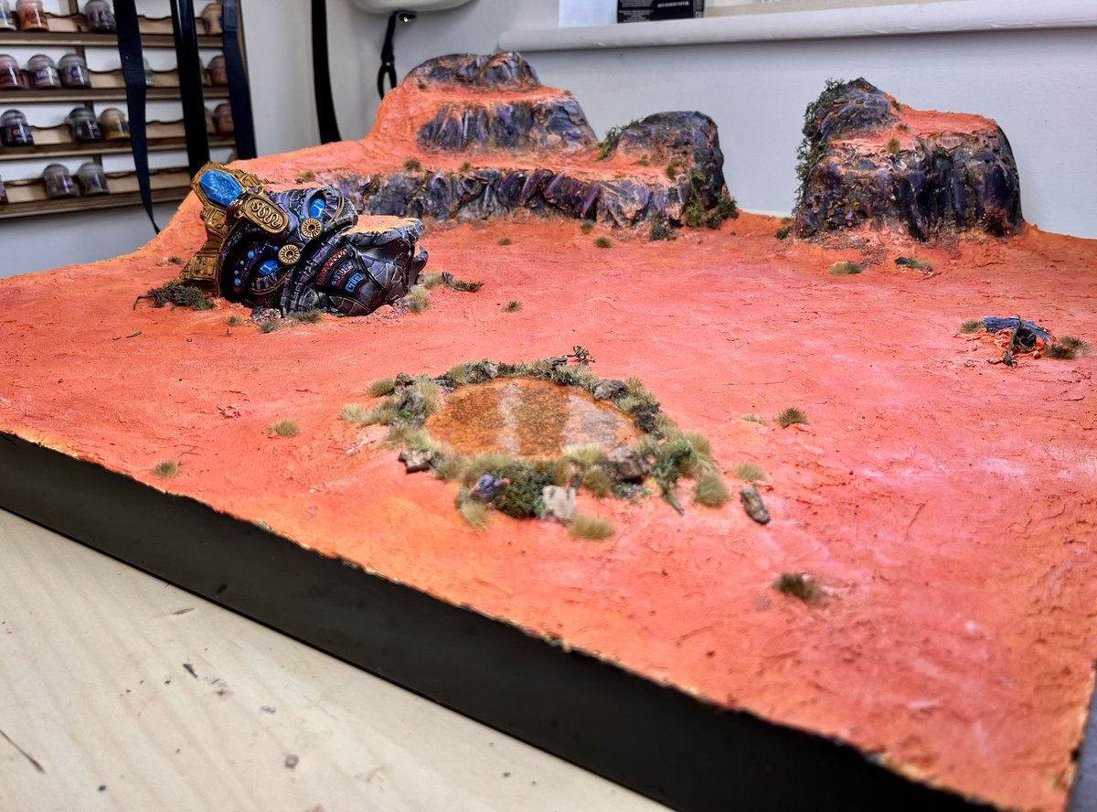 Total_Atom's tweet photo. @TychosGames Slowly finishing up my board for armies on parade using some of the newer warcry scenery https://t.co/zyXgPlslUr