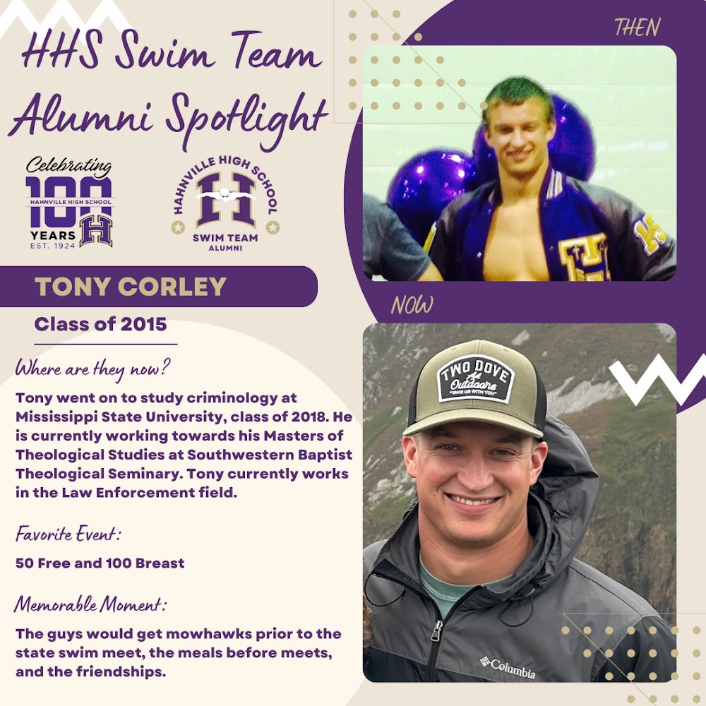 hahnvillesports's tweet image. As we celebrate 100 years of Tiger pride at Hahnville High School we will be highlighting some of our amazing alumni! Today we are highlighting Tony Corley. 🏊🏼‍♂️🐅 #classof2015