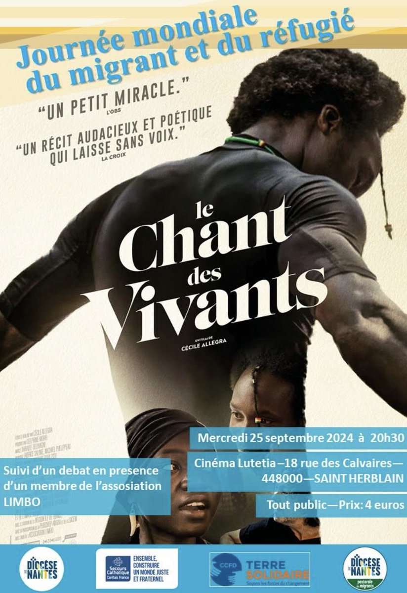 3e édition du Festival... c'es tparti ! 
- ce week-end, les 40 ans de l'Arche Le Sévéné
- 25/09 : ciné-débat Le chant des Vivants 
- 26/09 : Transbordeuses, la révolte des orangères
- 27/09 : les 10 ans de la Brise de Mer 
- 27/09 : la Team303 fête nos athlètes paralympiques