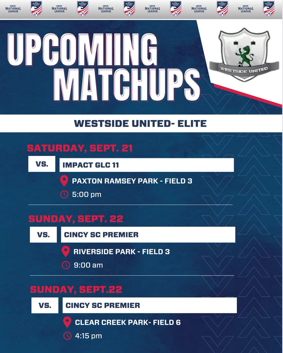 Starting the Fall National League Great Lakes Conference season this weekend! 
#feelslikesummer #ilovesoccer #westsideunited #Ohio