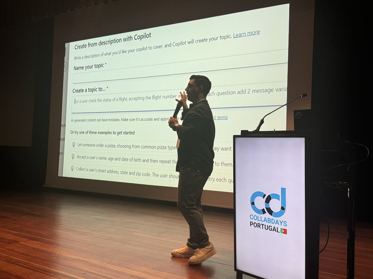 Scoutman (@scoutmanpt) on Twitter photo “Transforming Business Operations with Copilot Studio and AI Builder” with <a href="/renatooromao/">Renato Romão, MVP</a> at <a href="/CollabDaysPT/">CollabDays Portugal</a> “Transforming Business Operations with Copilot Studio and AI Builder” with <a href="/renatooromao/">Renato Romão, MVP</a> at <a href="/CollabDaysPT/">CollabDays Portugal</a>