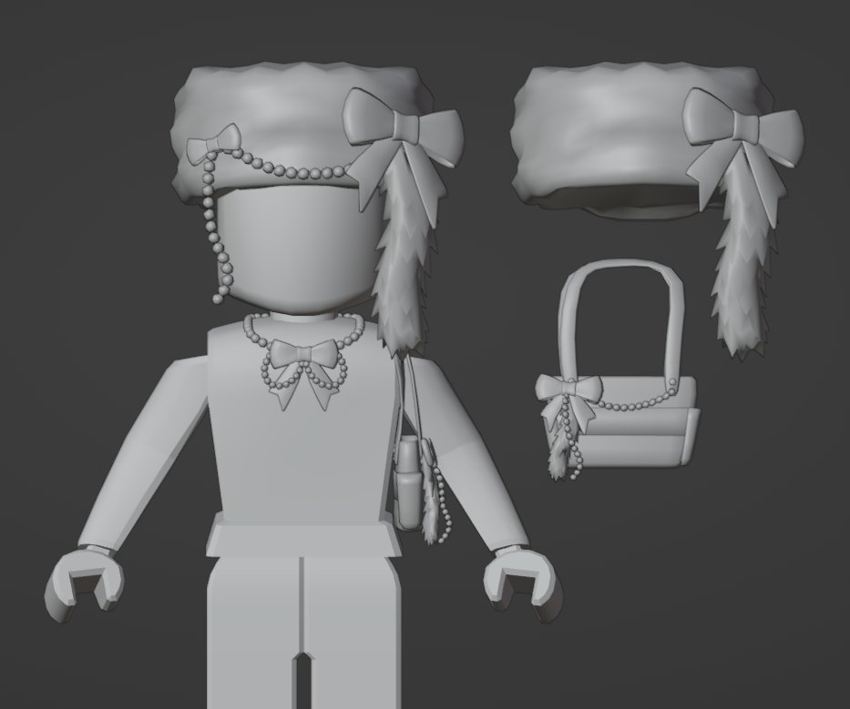 Lalaa1224's tweet image. WiP!! and yes i do love adding pearls and bows but will do a version without them since some people don&apos;t like them :c will do another post once uploaded ╰(*°▽°*)╯ #robloxshowcase #robloxmodeling #RobloxUGC