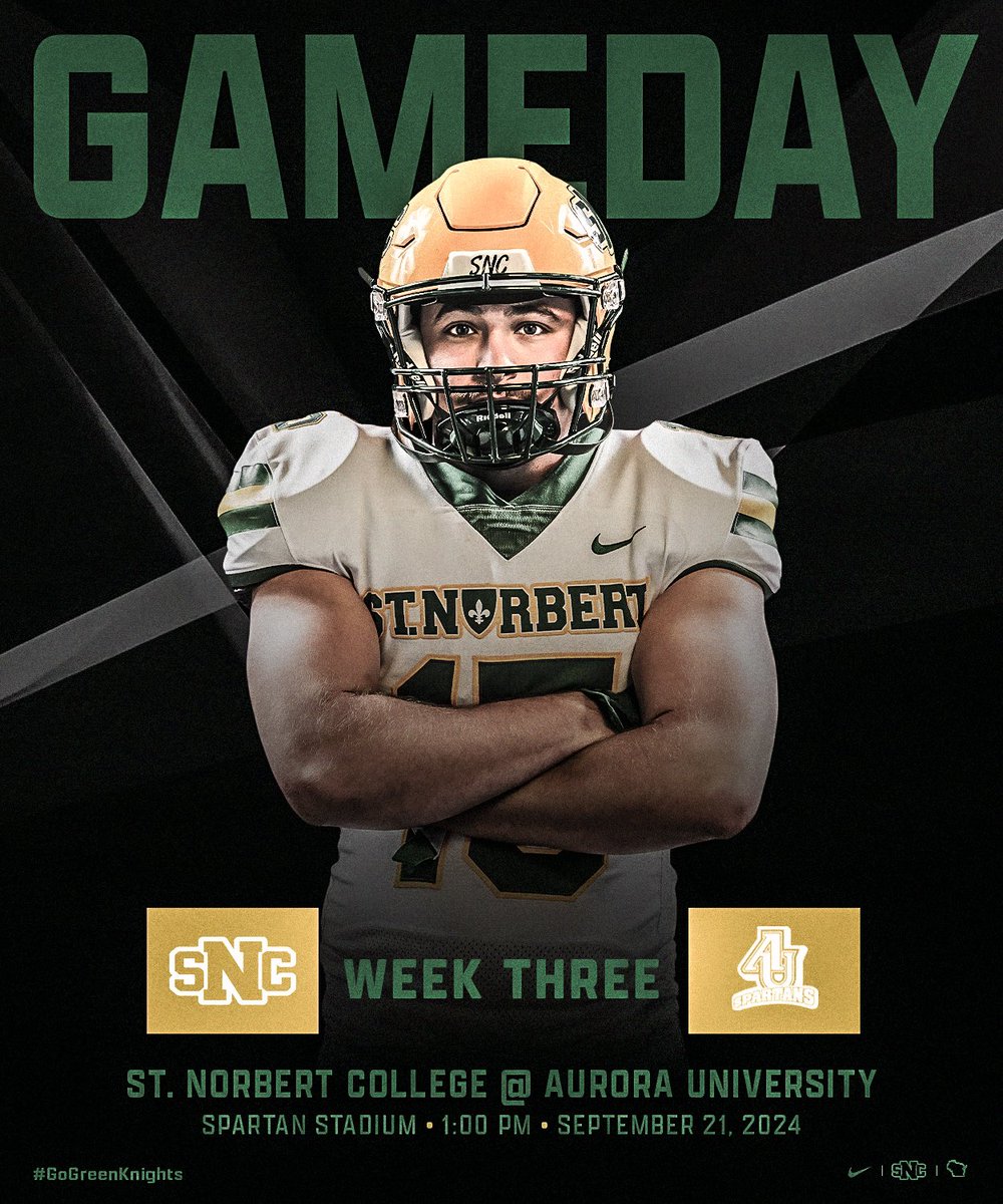 GAMEDAY ➡️ Conference Play‼️

🆚: Aurora University 
⏰: 1:00 PM
📍: Aurora, IL
🏟: Spartan Stadium
💻: athletics.aurora.edu/sports/2010/9/…
📈: athletics.aurora.edu/sidearmstats/f…

🟢⚔️🟡
#GoGreenKnights l #GKC