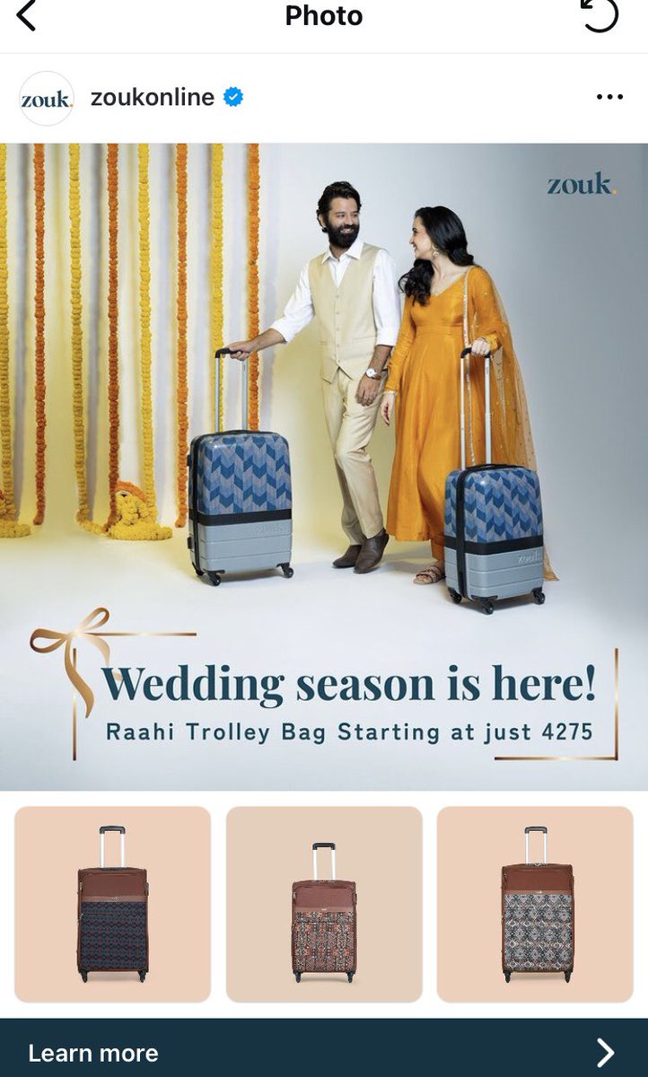 Arshisarunfan's tweet photo. Saw these 2 #Zouk posts on Instagram now but I don’t know why the links to these posts can’t be shared! #SaRun with Trolly bags a pic of Sanaya too with a trolley bag 😍
SARUN IS BACK
#SanayaIrani #BarunSobti #BarunSanaya #SarunIsBack #IPKKND #ZoukBagAd https://t.co/pv4YplhW2Z