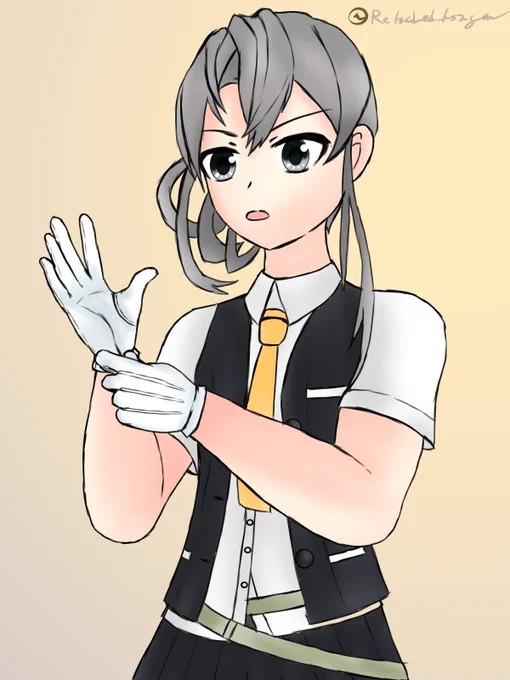 #三連休はフォロワーが増えるらしい白手袋に魂を込める絵描き 