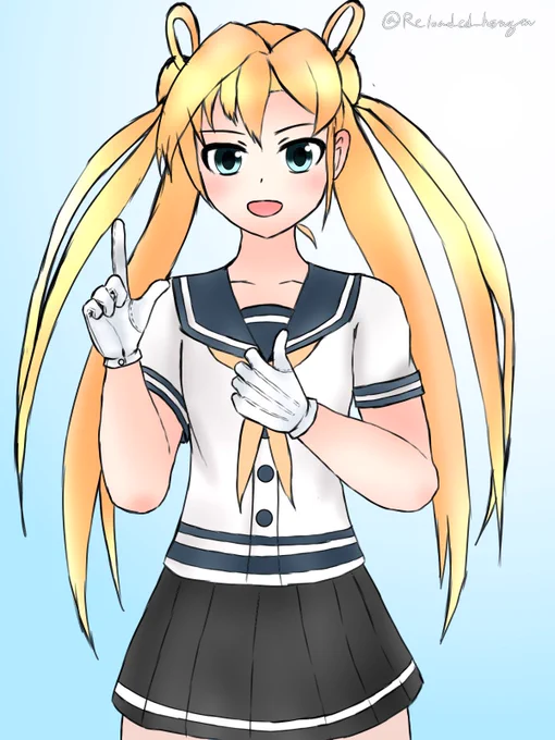 #三連休はフォロワーが増えるらしい白手袋に魂を込める絵描き 