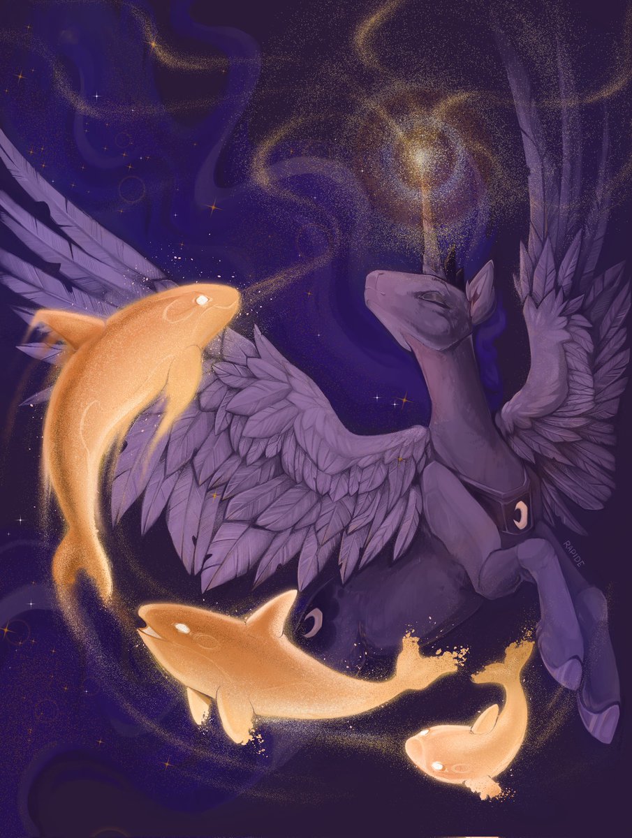 природа настільки очистилася, що я вирішила запостити сюди картинку 

принцеса Луна і пісочні тварини з Вартові легенд  
чо му ні 🌒
#mlp #art #illustration #arttwi #ukrart #ukrtwi #арткозацтво #арттві