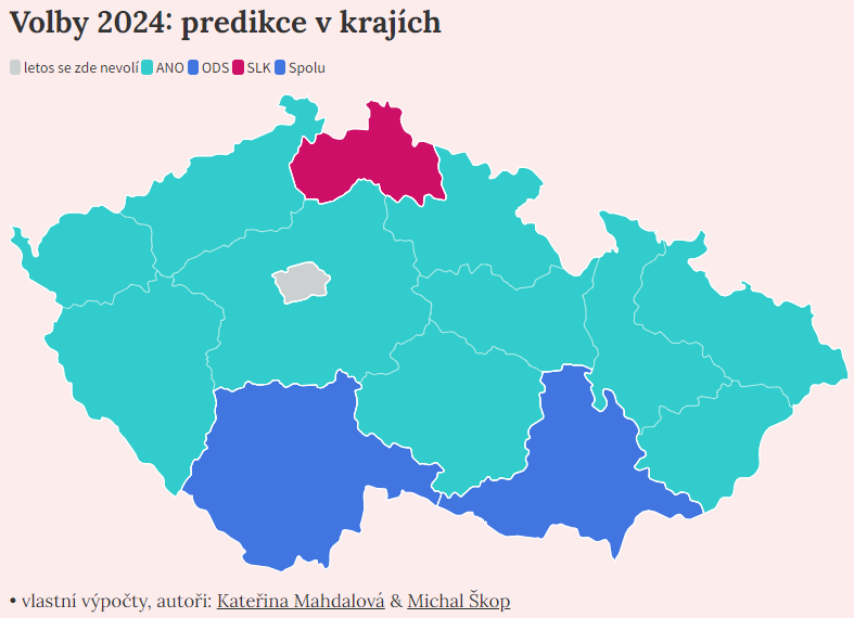 data_zurnalist's tweet photo. A teď kompletní #predikce voleb ve vlákně po jednotlivých krajích (spolu se @skopmichal):
1. takhle vypadají vítězné strany celkově https://t.co/1Fr44VQgX9