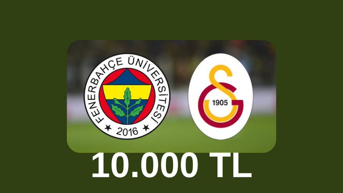 0xRoronoaZoro's tweet photo. 10.000TL Dağıtıyorum🎁

Fenerbahçe - Galatasaray Derbisi şerefine⬇️

Skoru doğru tahmin eden 3 kişiye 6000TL
RT ve Fav yapan 2 kişiye 4000TL