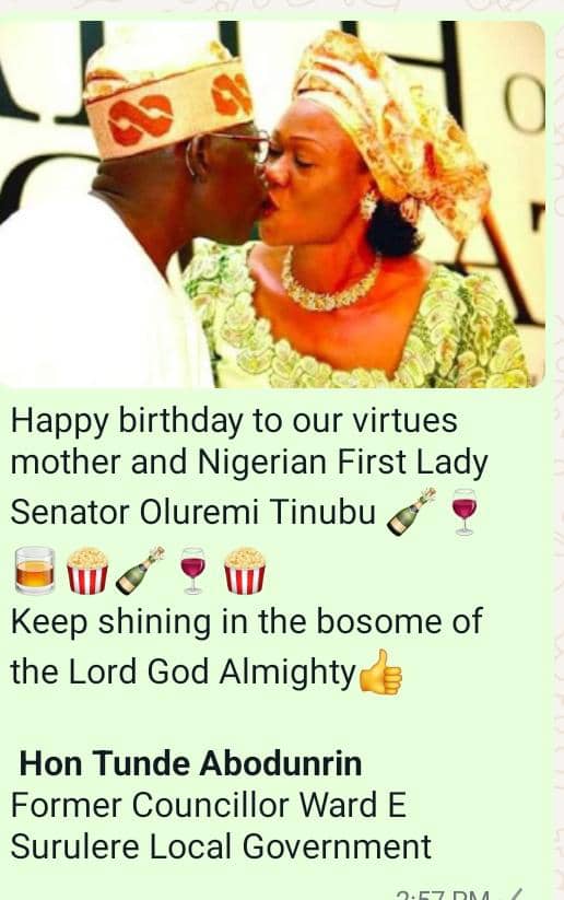 Gspyupdates's tweet photo. Sen Remi Tinubu . A virtuous woman https://t.co/HaeOr2DTpv