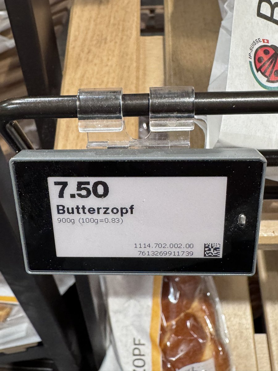 Liebe <a href="/migros/">Migros</a> ihr spinnt wohl… der 700g Zopf für CHF 7.90… das Kilo kostet weniger!
Heute im Migros Herblingen SH