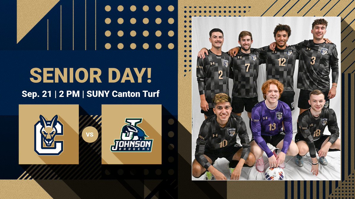 rooathletics's tweet photo. MSOC | It's SENIOR DAY for seven seniors and the men's soccer team ⚽️ as they host VTSU Johnson at 2 PM!

🆚 VTSU Johnson
🕒 2 PM
📍 SUNY Canton Turf Field
🎥📊 https://t.co/2ZxlZ0TkU1
📝https://t.co/FFMIwbcHle https://t.co/4lxjRQOkLO