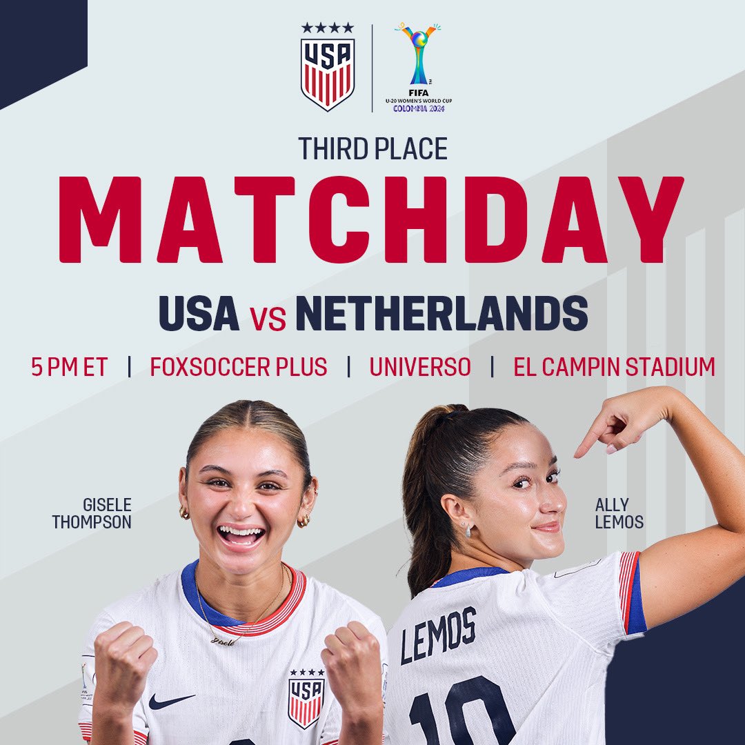 For Bronze 🥉

Watch 🇺🇸 vs 🇳🇱 at 5pm ET on <a href="/FOXSoccer/">FOX Soccer</a> Plus &amp; <a href="/NBCUniverso/">UNIVERSO</a>.