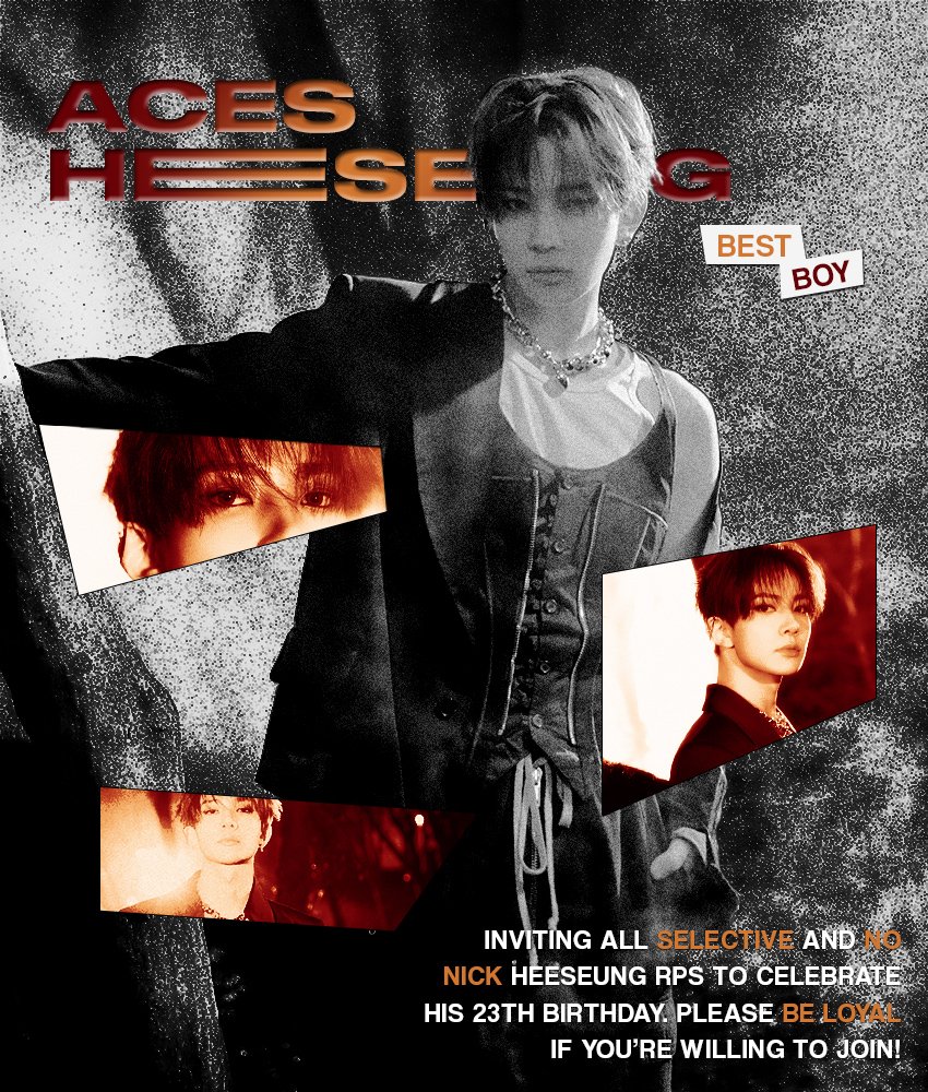 Attention, help us spread this message: AcesHeeseung is seeking stellar souls—Heeseung RPs for our birthday bonanza! Perhaps you meet the requirements on pic and willing to join, drop yourself below. A friendship ticket is also sent to all SQ/OA, take it for us please.