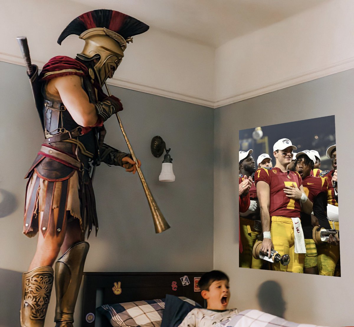 WAKE UP, IT'S GAMEDAY!! ✌🏻

#FightOn✌🏻 #BeatTheWolverines