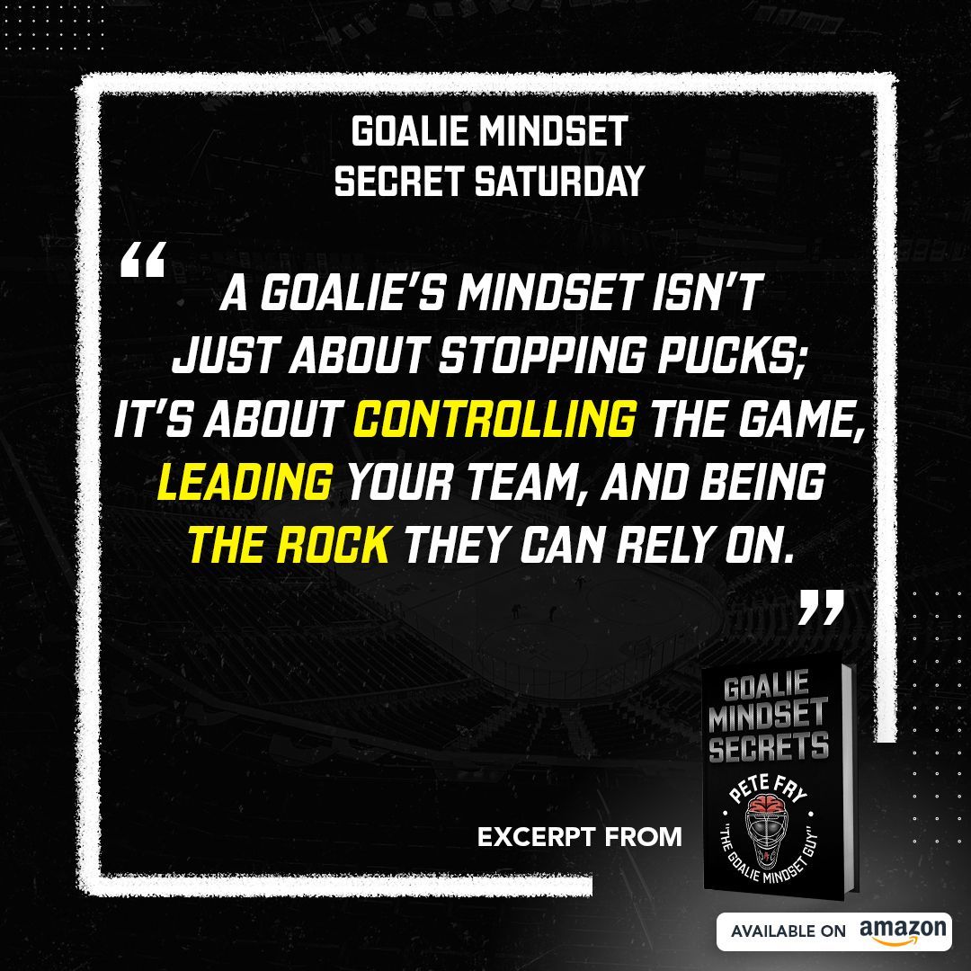 PeteFry_Mindset's tweet photo. Goalie Mindset Secret Saturday #selftalk #totalconfidence #hockeygoalie #goalie #goalietraining #mindset #mindsettraining #athletemindset #confidence #visualization #goaliecoach #mentalcoach #hockeytraining #icehockey #hockey #nhl #ohl #qmjhl #whl https://t.co/VjC3TACG0x