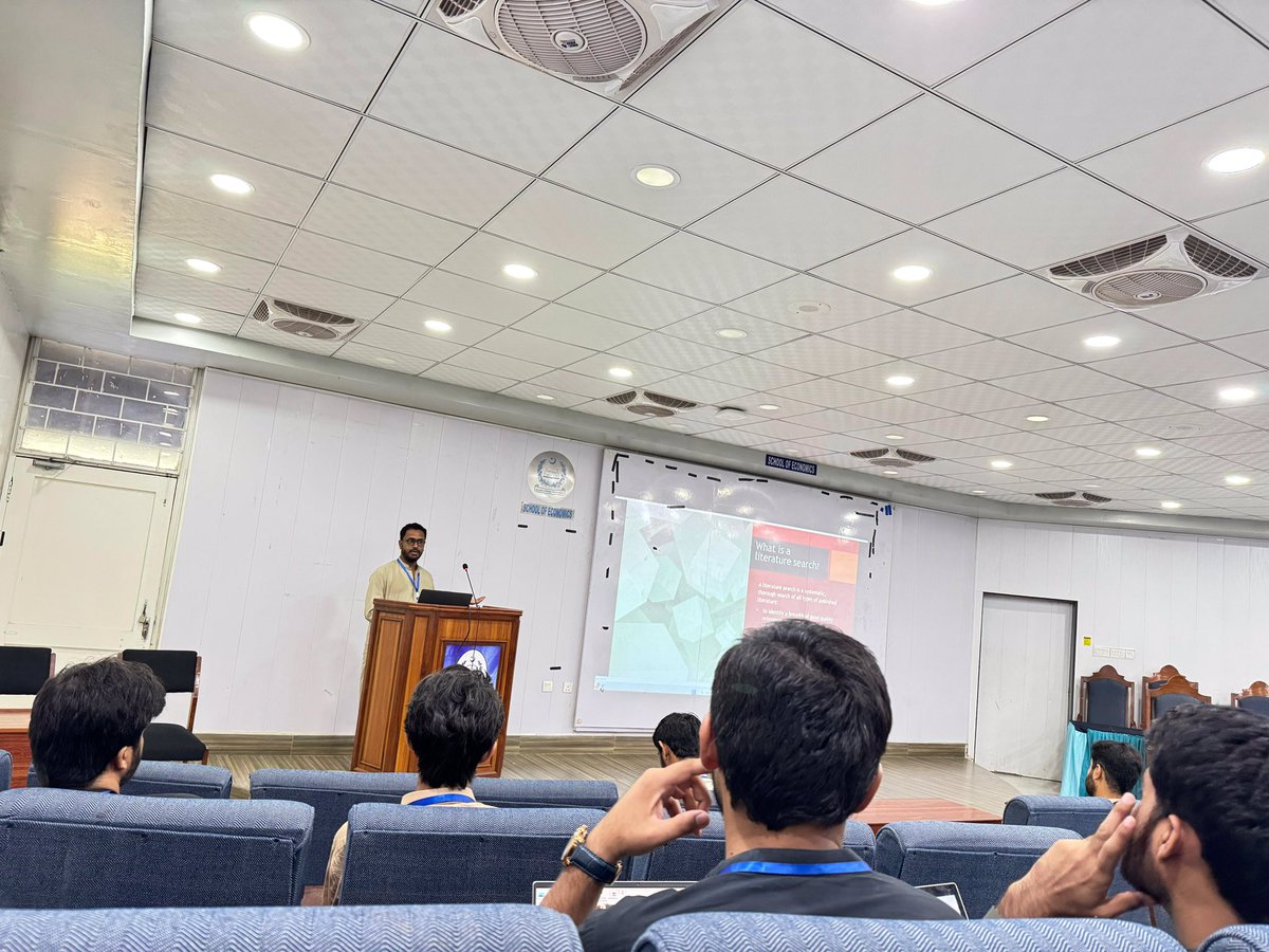 MehrgarhRI's tweet photo. MRI successfully organized the workshop 'Methods & Tools for Literature Browsing and Citations' with @QAU_Official’s Department of Economics! Empowering Baloch and other students to excel in research, promoting academic excellence.
#MRIWorkshop2024 #MRI_AcceleratingInnovations https://t.co/dvh62kjZ5Z