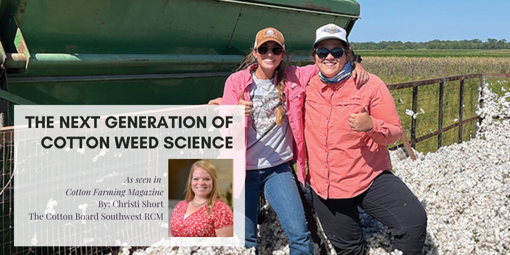 TheCottonBoard's tweet photo. @CottonInc invests in the future of cotton research through the development of graduate students and the next generation of cotton scientists. Read about two of these top-notch students in this month's Regional Report for Cotton Farming Magazine. https://t.co/o8ZMI7i5h7 https://t.co/LBlVT975nr