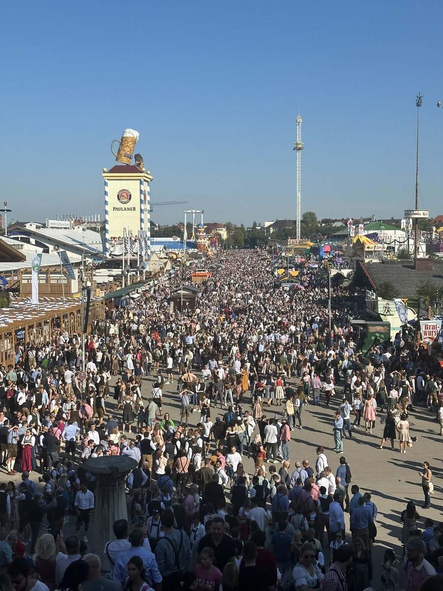 Today marks the start of Oktoberfest 2024 here in Munich, Germany. It is the largest public festival in the world with around 6 million guests per year. 🍻