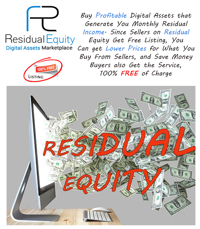 ResidualEquity's tweet photo. Sell or buy ur Active #Websites, #Blogs, #Domains or #Apps: https://t.co/1u9m2xFIOx Lease Your #Digital #Assets, No FEES. No Commission. Invest In Low-Cost, High-Return #DigitalAssets. #selldomain #buydomain #Startup #Brand #domainsforsale #domainsforsale https://t.co/3bmX9BOLp9