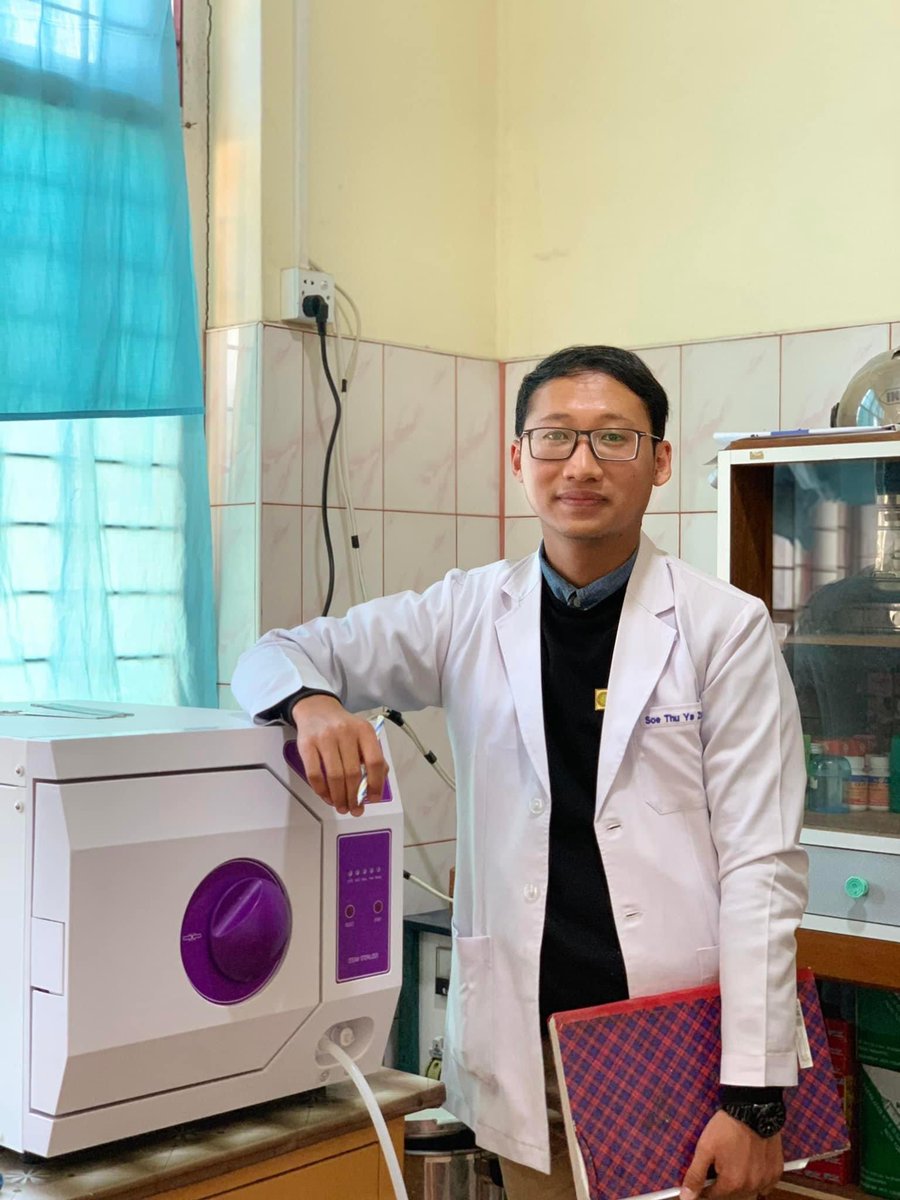 cvdom2021's tweet photo. When a CDM medical doctor returns to his workplace with a different uniform (Mandalay PDF uniform)

#WhatsHappeningInMyanmar https://t.co/U2rGs6bFLJ