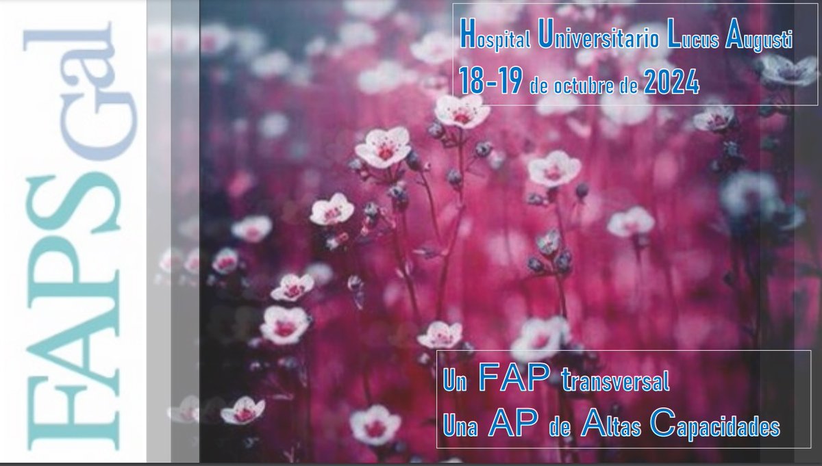 FAPsGal's tweet photo. 🗓️18-19 octubre
🏥Hospital Lucus Augusti
🌍Lugo
#VJornadasFAPsGal
#FAPtransversal
#AtencionPrimariaAltasCapacidades
#GenerandoValor
🔗https://t.co/wV7ag6AVQe https://t.co/CruIud3T52