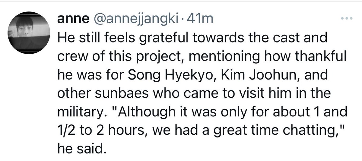 songhyekyo_THA's tweet photo. #SongHyeKyo 🫰🏻💕#NWBU family
JKY meeting in Taipei
“ยังรู้สึกซาบซึ้งใจไม่ลืม อยากขอบคุณพี่ๆนสด.ที่ร่วมงานกันใน NWBU ทุกคนมากๆที่มาหาที่ค่ายทหาร ถึงแม้จะมีเวลาแค่ชม.ครึ่ง-สองชม.แต่เราก็มีช่วงเวลาดีๆได้พูดคุยกัน“
🥰🥰🥹🥹 https://t.co/cptTFkREPz