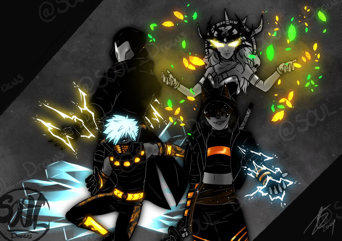 Some art I did of our Elite Squad on #DCUO 🤩