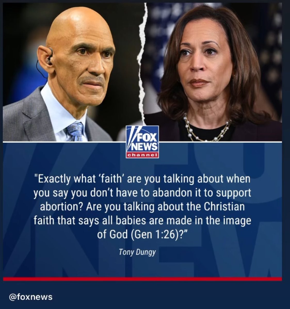 Elliot_Wehner's tweet photo. Boom!! ⁦@TonyDungy⁩ 🚨Spoiler alert: it’s NOT the Christian faith.🚨 You’re either Team Jesus or Team Satan. https://t.co/KYEkSrlcXn