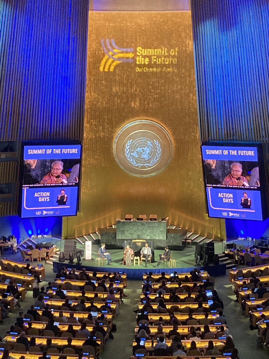 Hina Jilani #Humanrightsdefender stresses the brutality that people are #displaced by #climatechange and polluters have to take responsibility for <a href="/UN/">United Nations</a> #SummitoftheFuture2024
