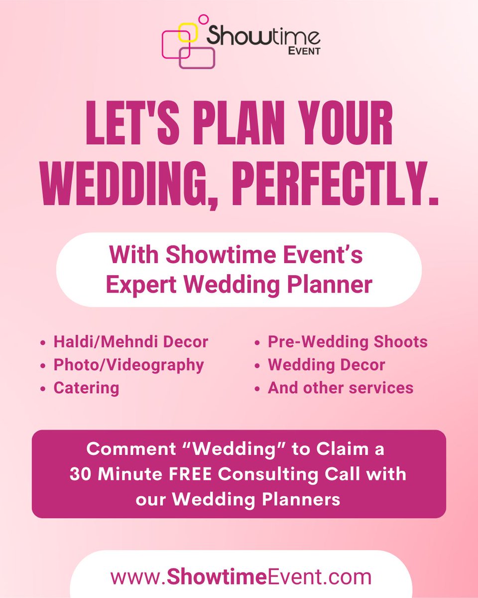 showtimeeventz's tweet image. 🌟 𝐋𝐞𝐭’𝐬 𝐏𝐥𝐚𝐧 𝐘𝐨𝐮𝐫 𝐃𝐫𝐞𝐚𝐦 𝐖𝐞𝐝𝐝𝐢𝐧𝐠 𝐰𝐢𝐭𝐡 𝐒𝐡𝐨𝐰𝐭𝐢𝐦𝐞 𝐄𝐯𝐞𝐧𝐭! 🌟

#ShowtimeEvent #weddingsession #weddingvenue #weddingphotography #weddinglehenga #weddingdecor #wedding #weddingplanner