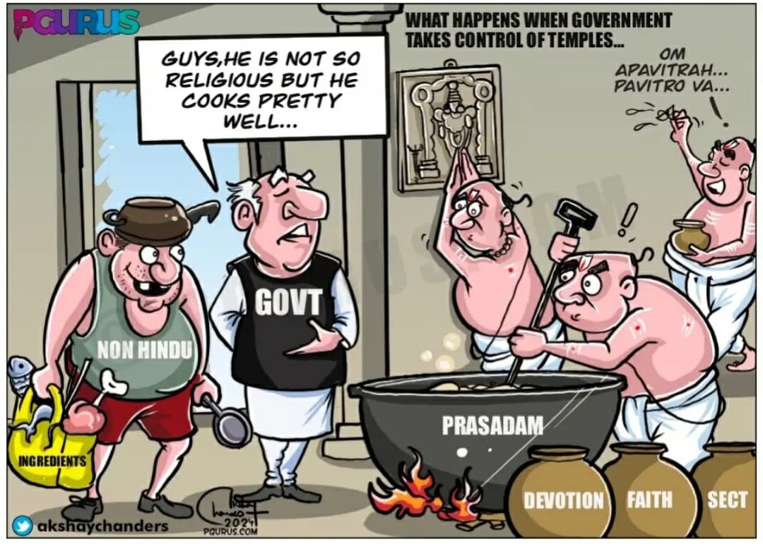 Raghuraj_Bhadri's tweet image. श्री तिरूपति बालाजी के प्रसाद में बीफ़ चर्बी और मछली का तेल मिलाया जाना असंख्य हिन्दू श्रद्धालुओं की आस्था के साथ जधन्य अपराध है जो जानबूझकर किया गया है।
इसका एक ही स्थाई निदान है, हिन्दू मन्दिरों की शुचिता बनाये रखने के लिये उन्हें अविलंब सरकारी नियंत्रण से मुक्त किया जाना…