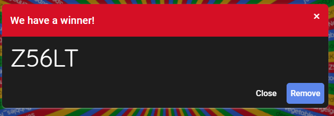 Seventeenth person out! Come back in 30 minutes for the next elimination!