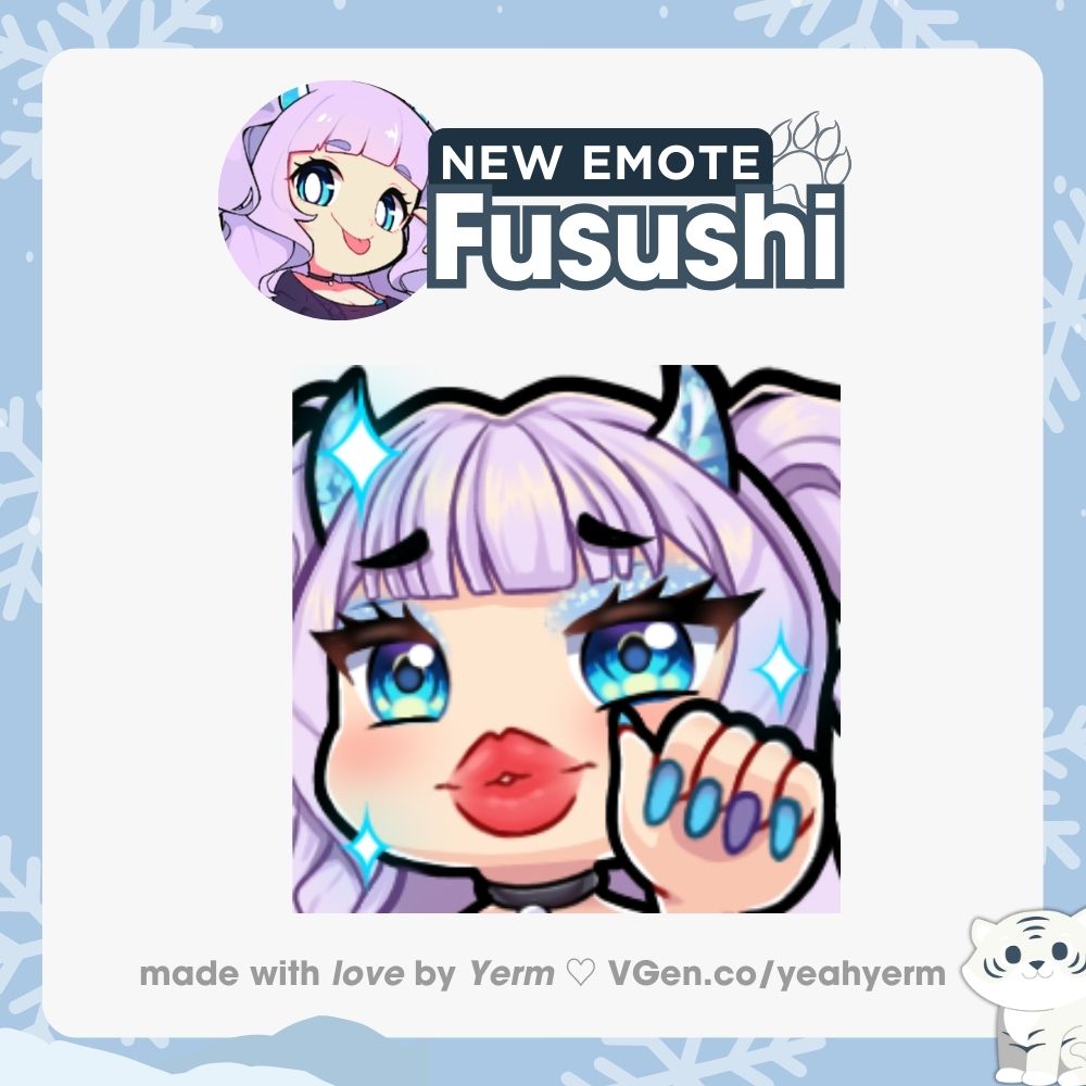 yerm_art's tweet photo. ✧    new emote for @fuusushi 🍣💎    

thank you sooo much! 🩵
#Fuscribble | #VGenComm https://t.co/kau1EkiZfs