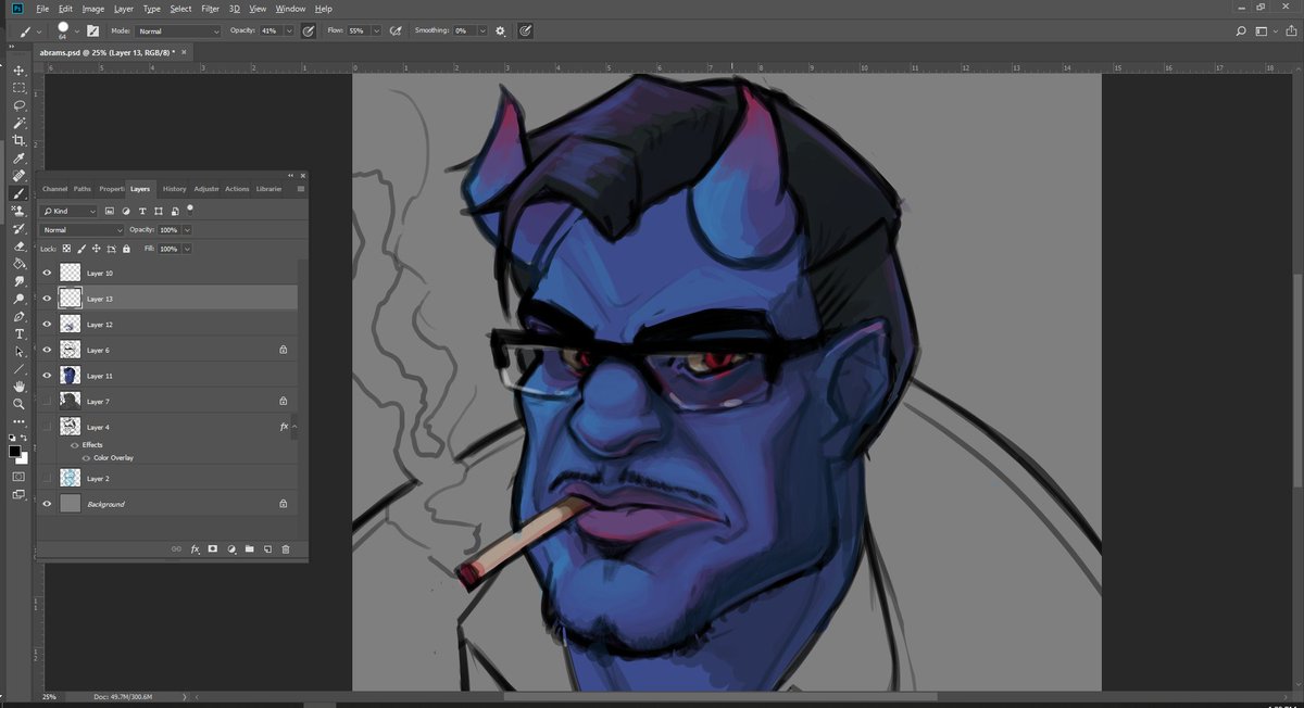 Besteau1's tweet photo. The Big Blue Devil is right down my alley. WIP for now. 

#abrams #Deadlockfanart #deadlock #Deadlock_abrams https://t.co/kad0NqevXN