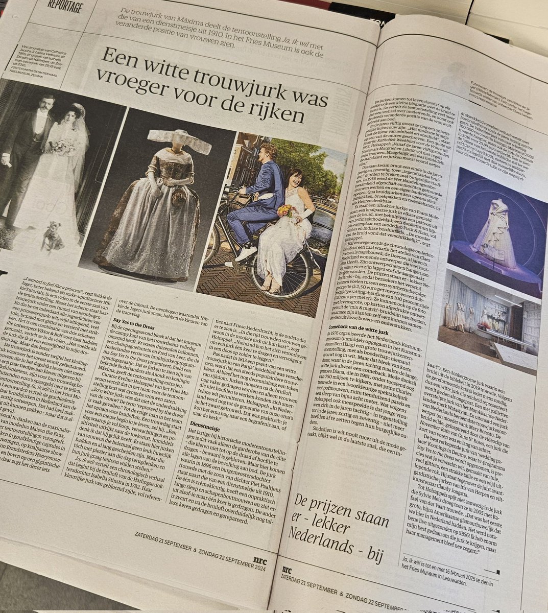 De kranten staan opnieuw vol met Ja, ik wil! Fantastische artikelen in 
Trouw, NRC en Reformatorisch Dagblad dit weekend 🩷