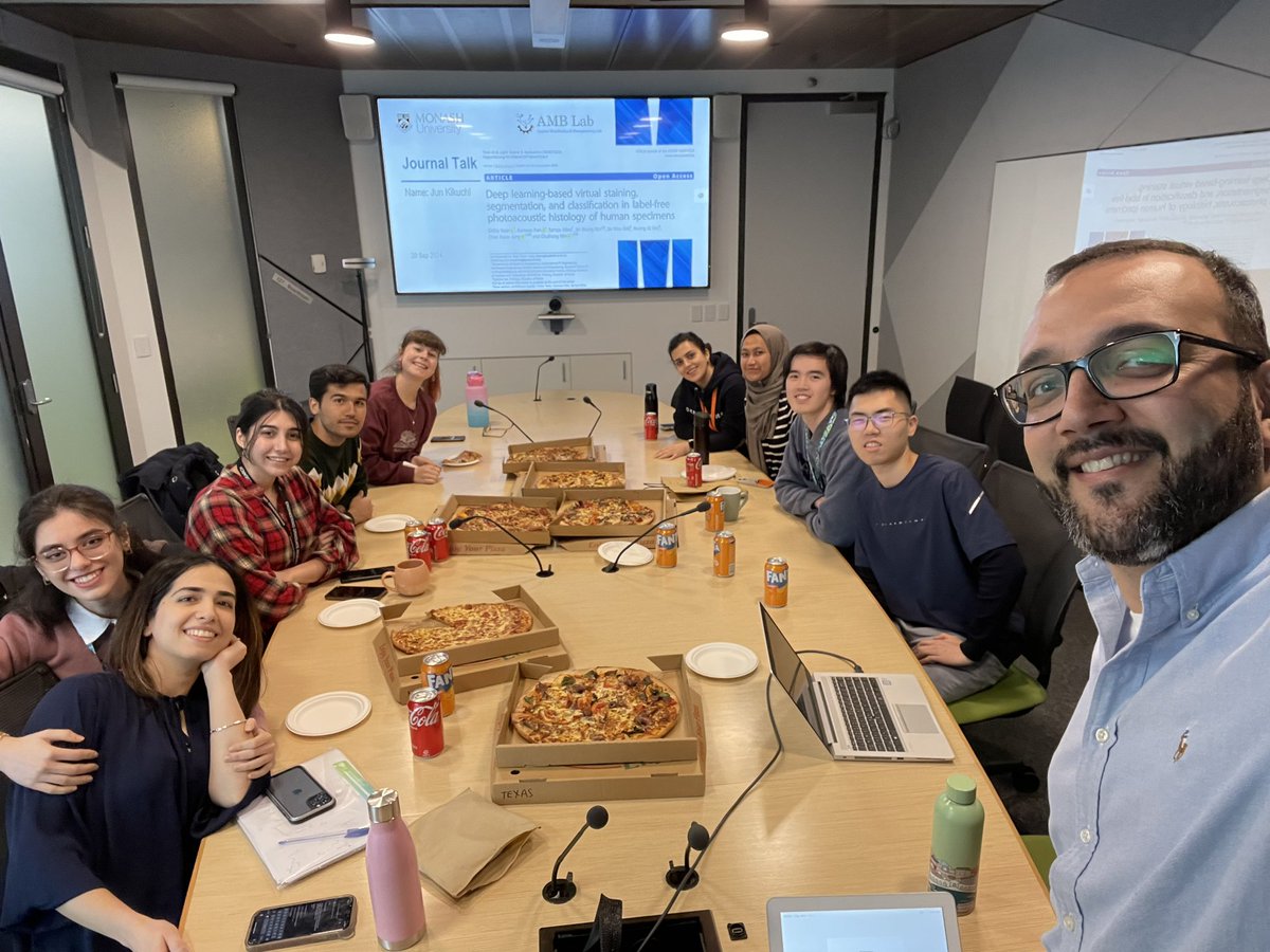 Great way to close the week with a group pizza lunch 🍕 catching up with Yuen, one of our alumni back from Malaysia 🇲🇾, and reviewing a paper on using segmentation for classifying histology images 🔬. Have a great weekend and semester break, everyone! 🎉

<a href="/monashengineers/">Monash Engineering</a>