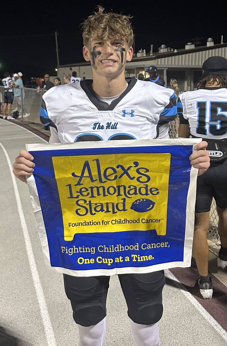 <a href="/JordanC2025/">Jordan Cartwright</a> and the <a href="/RockHill_FB/">Rock Hill Blue Hawks Football</a> team had a HUGE win over Princeton last night. He is already at 17 points on the season! 🙌🏻 Please consider donating to his final high school season and supporting childhood cancer. Jordan has worked along side <a href="/AlexsLemonade/">Alex's Lemonade Stand Foundation</a> for the past three