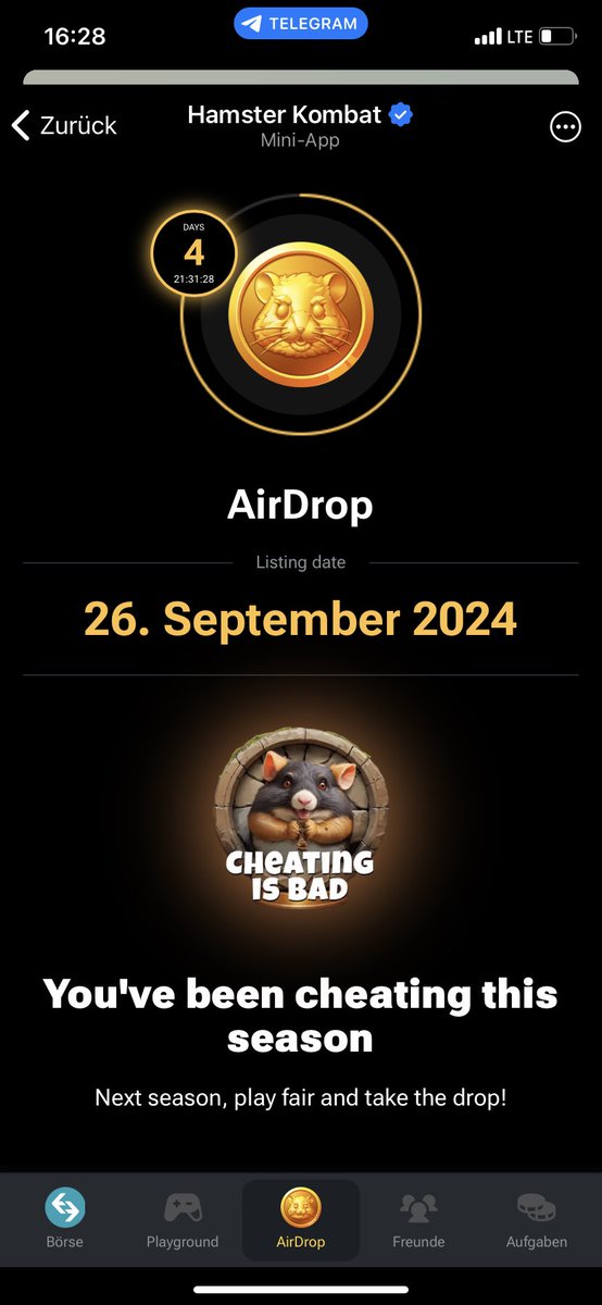 ChiMeister7's tweet photo. @hamster_kombat I‘m Not cheating https://t.co/hzPUxeOPVl