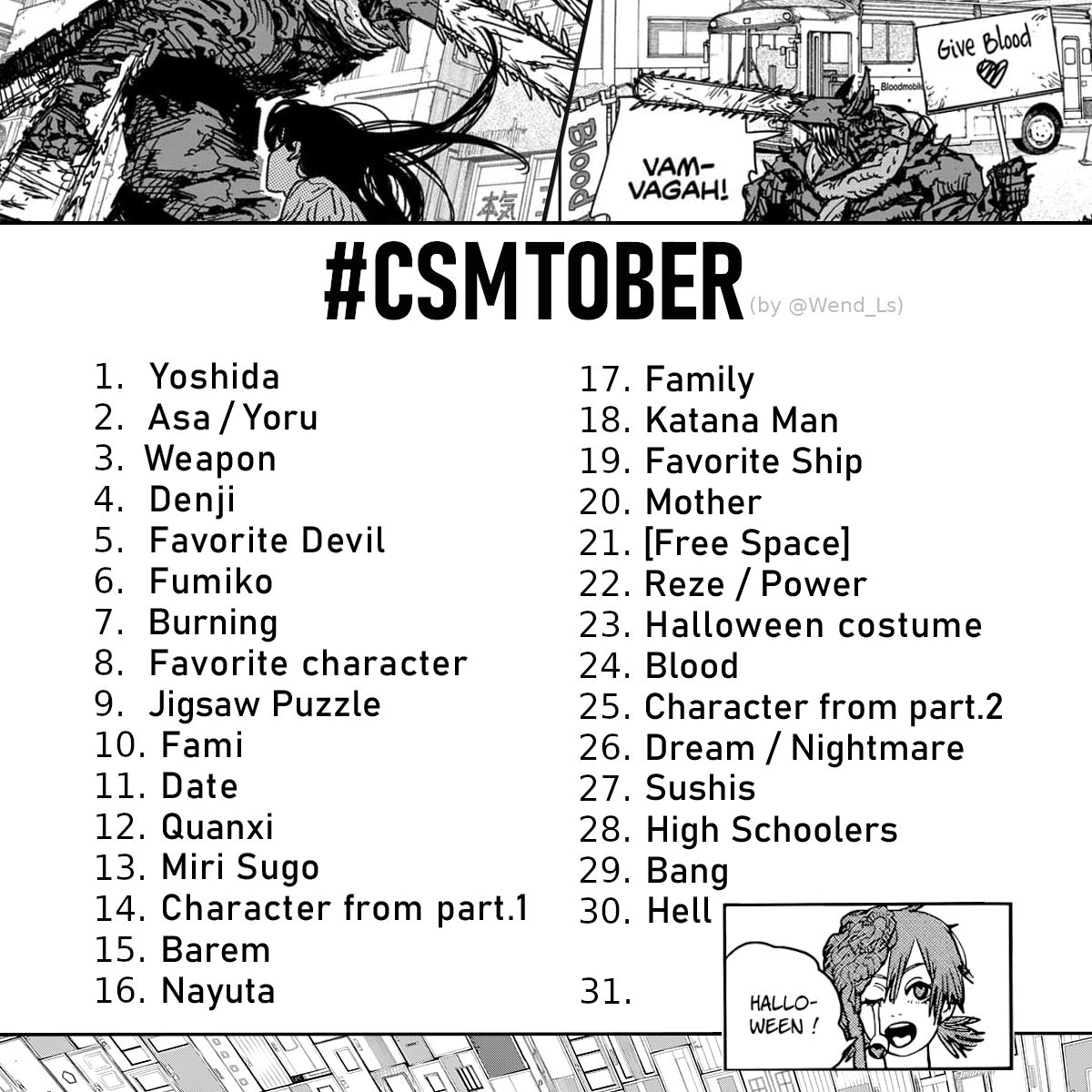 Wend_Ls's tweet photo. Here is this year's #CSMTOBER ! ✨
Thanks to all who will participate &amp; don't forget the hashtag so I can see your drawings !! Have fun ! https://t.co/iI8gGphSJX