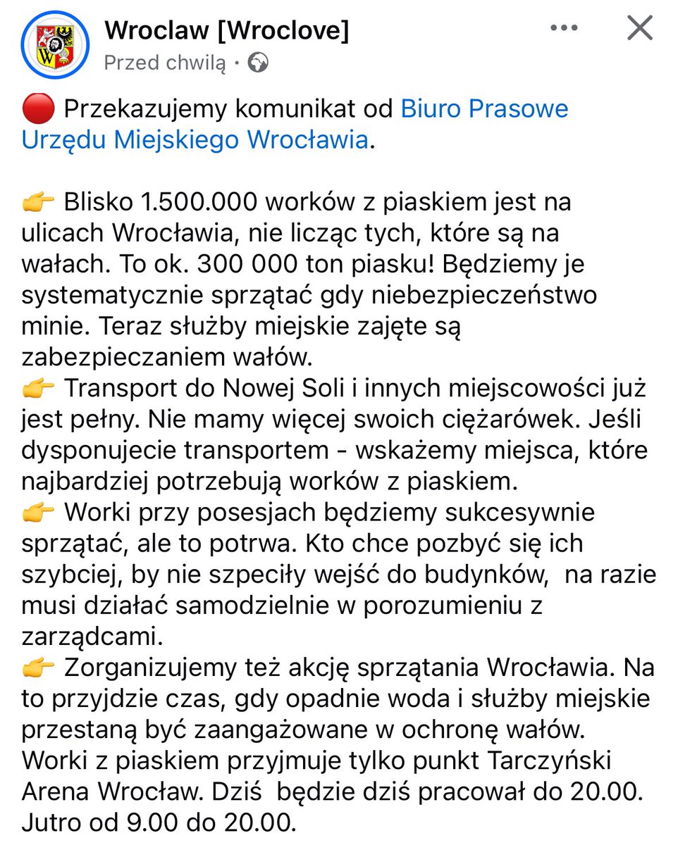🔴 Przekazujemy komunikat od <a href="/BiuroPrasoweUMW/">Biuro Prasowe UMW</a>.