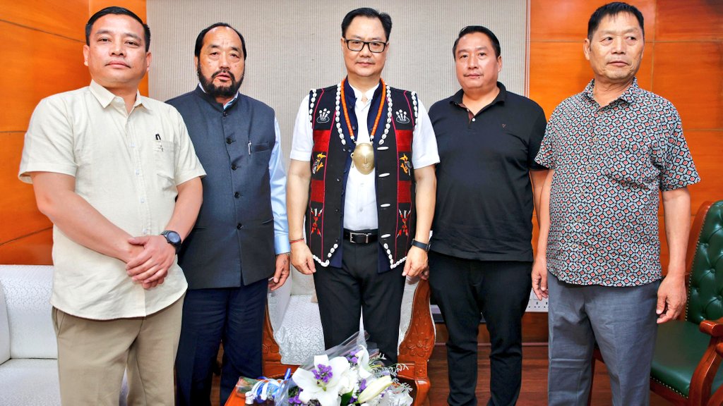 It was a pleasure to meet Hon'ble Minister of Parliamentary Affairs and Minority Affairs, Shri <a href="/KirenRijiju/">Kiren Rijiju</a> Ji, along with my esteemed colleagues today in Delhi. We are deeply grateful for his time. His dedication to public service continues to inspire us all.

<a href="/MyGovNagaland/">MyGov Nagaland</a>