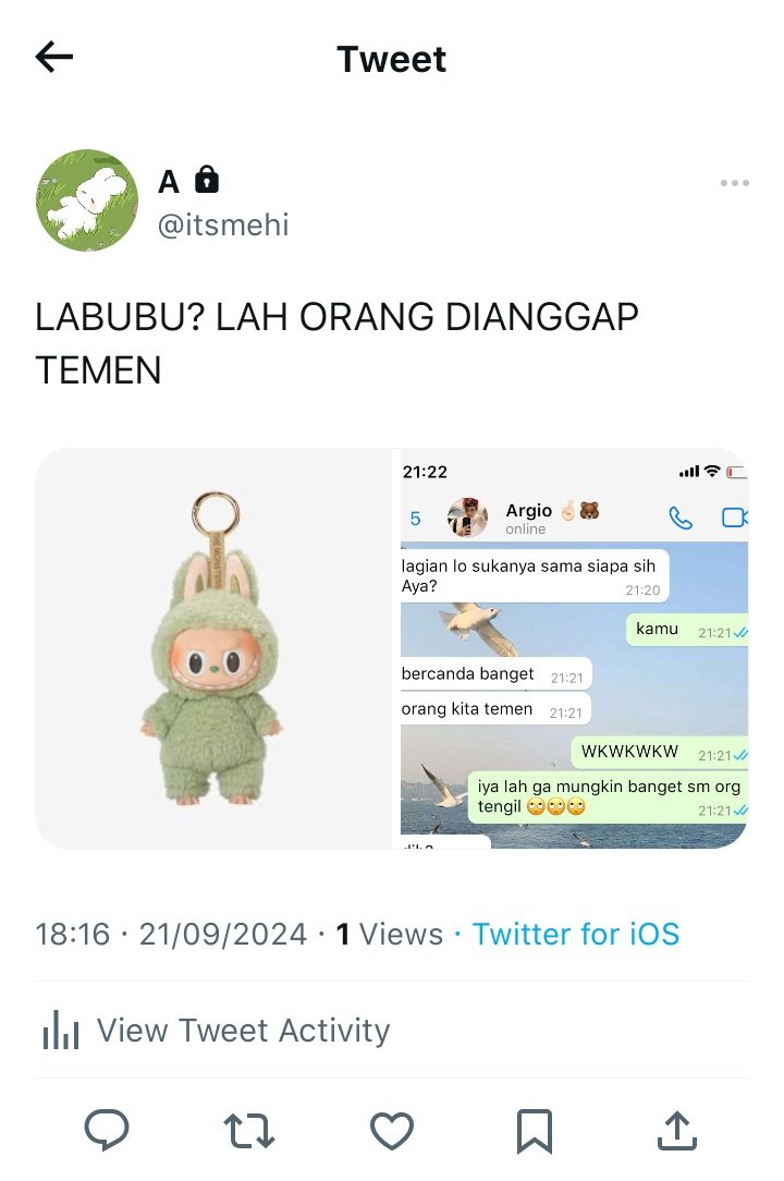 mmyyshanr's tweet photo. ; labubu? lah orang dianggap temen

— a mark lee few tweets au https://t.co/Alglmcivht
