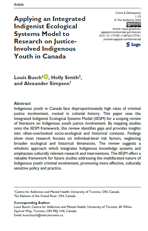 Louis Busch ᐋᐧᐋᐧᐦᑌᐃᐧ ᒥᐢᑕᑎᒼ (@louisbusch) on Twitter photo Latest publication!
It was a pleasure working with Holly Smith and <a href="/DrSandySimpson/">Sandy Simpson</a> on this important topic.
researchgate.net/publication/38… Latest publication!
It was a pleasure working with Holly Smith and <a href="/DrSandySimpson/">Sandy Simpson</a> on this important topic.
researchgate.net/publication/38…