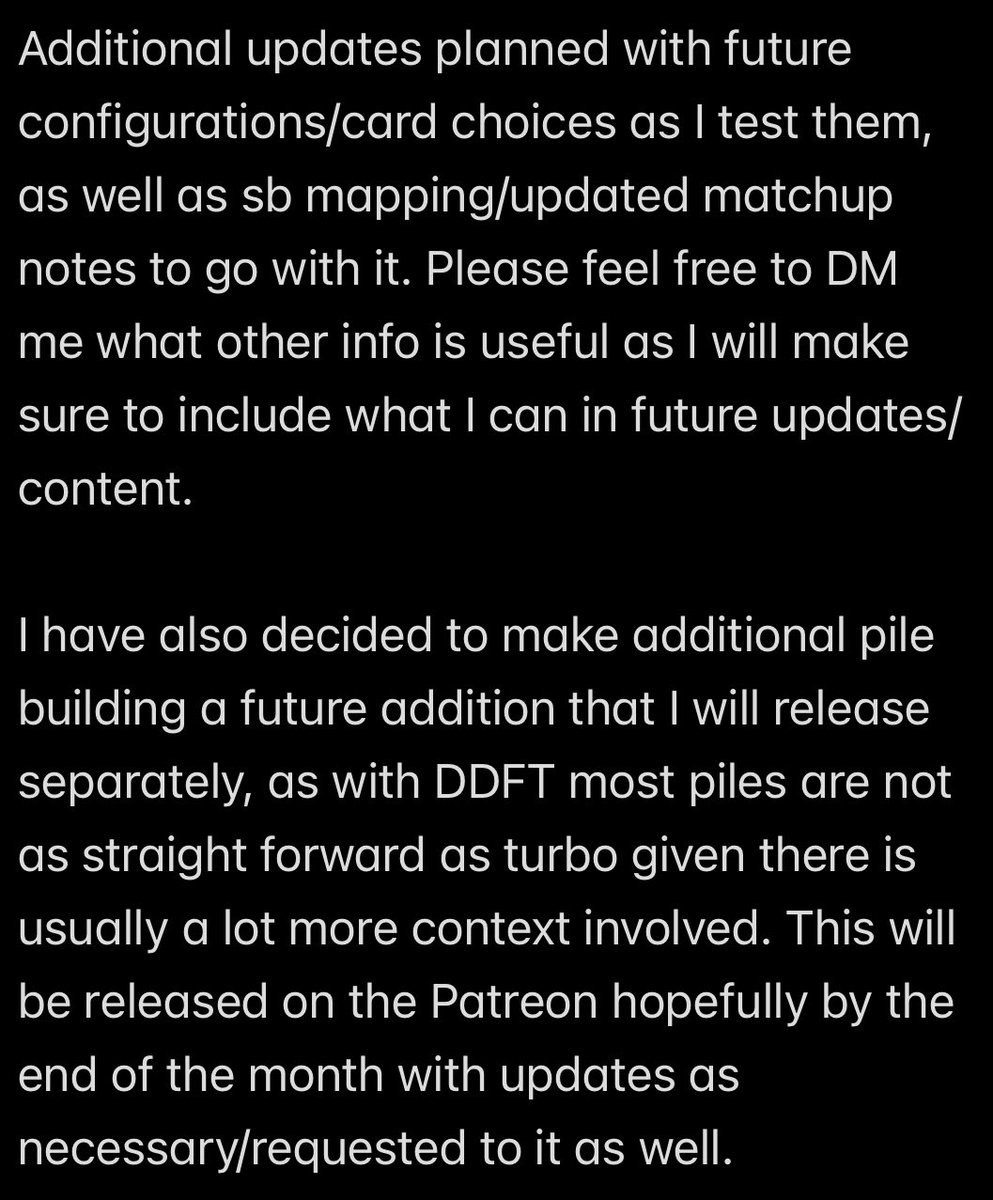 DDFT matchup guide/mini primer now available on my Patreon, link ⬇️. RT’s appreciated.

Whether you want to get better at playing the deck or improve in playing against it, the price of this guide is less than the difference between a 3-2 and a 4-1 League.